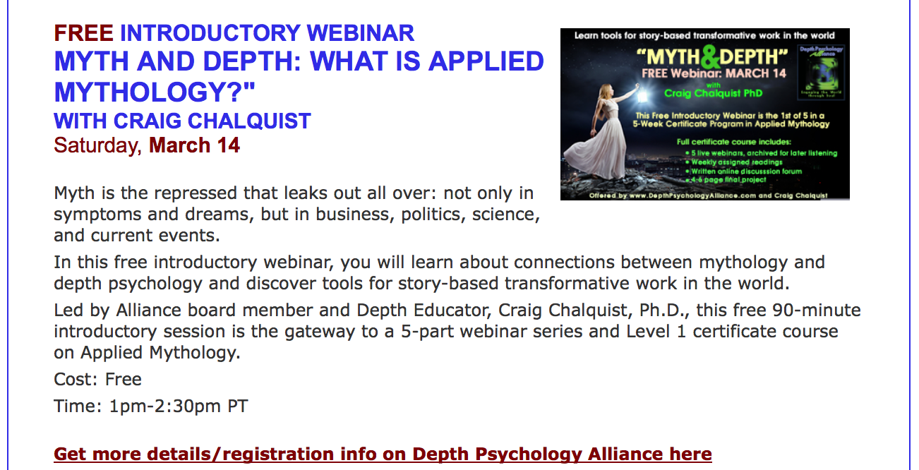 Free webinar Myth and Depth